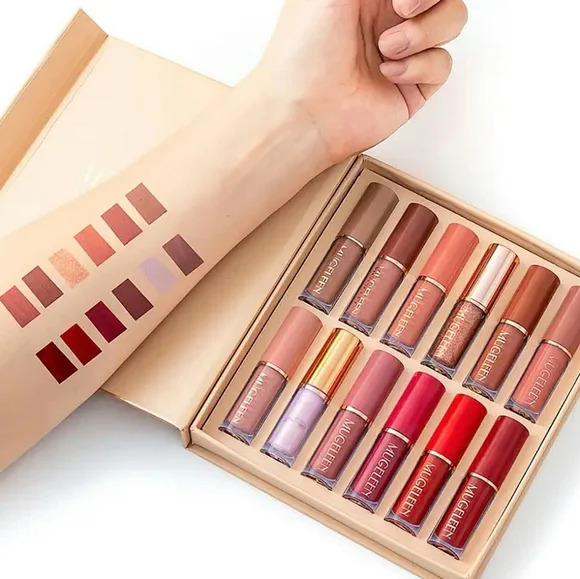 12-Piece Long Lasting, No Fading, Velvet Matte Lip Gloss Set With Box. - Picture 3 of 6